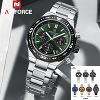 NAVIFORCE New Men Watch Sport Top Brand Luxury Military Chronograph Waterproof Wristwatch Stainless Steel Quartz Male Clock 8049
