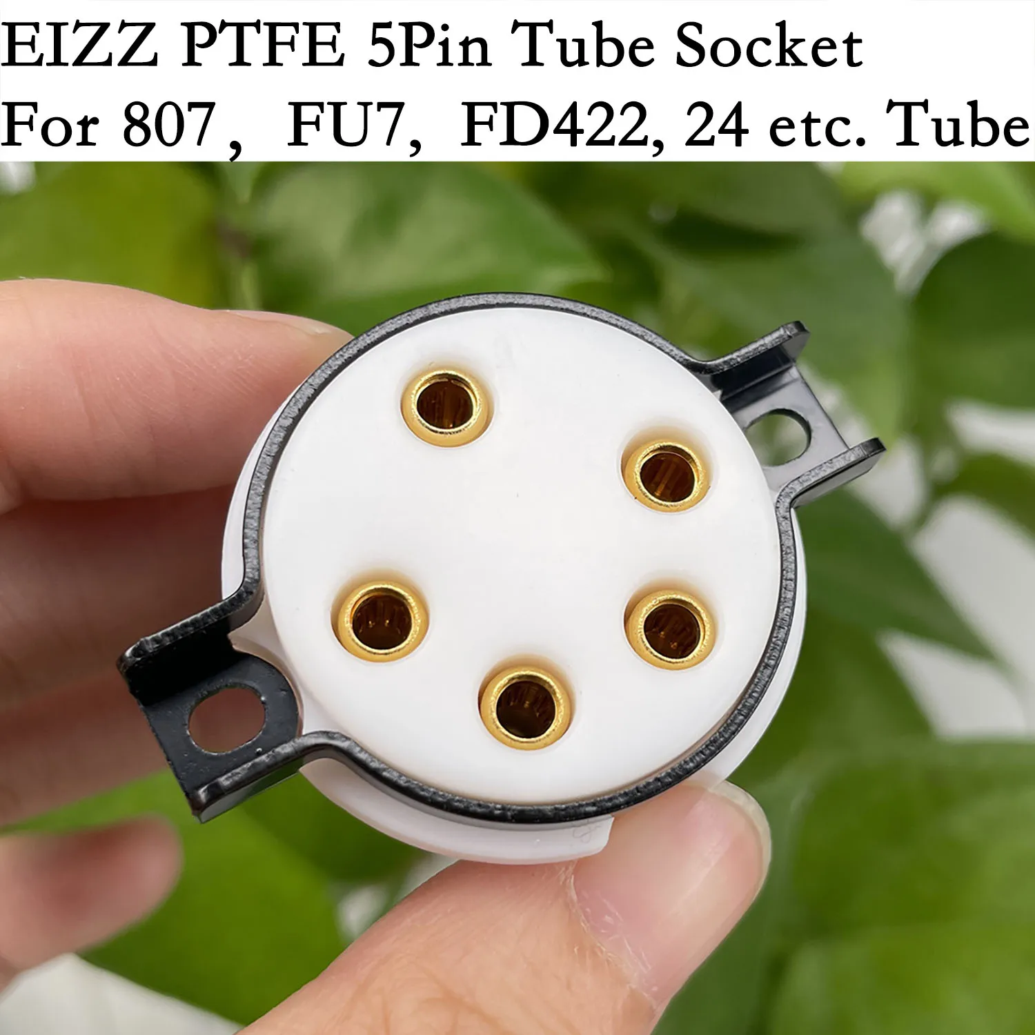 EIZZ U5A 5PIN Tube Socket PTFE Valve Base For 807 WE311 56 FU-7 WE272A FD422 Vacuum Tube AMP Vintage Audio HIFI