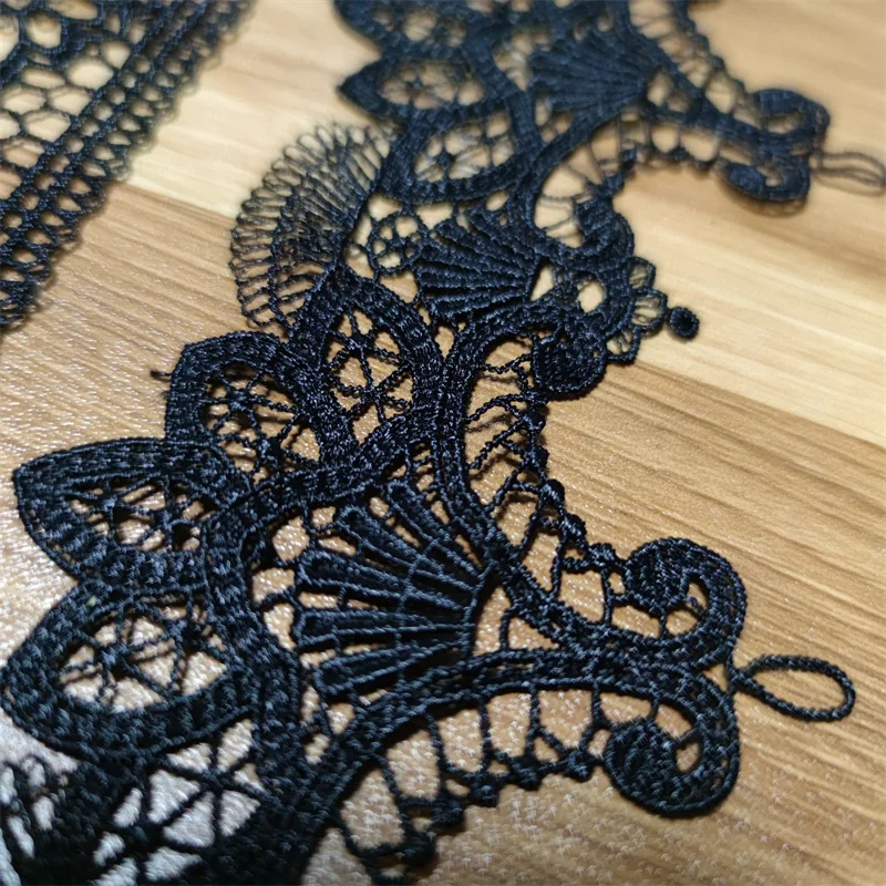 Embroidered Lace Fabric Porcelain Lace For High-end clothing accessories Polyester/Milksilk