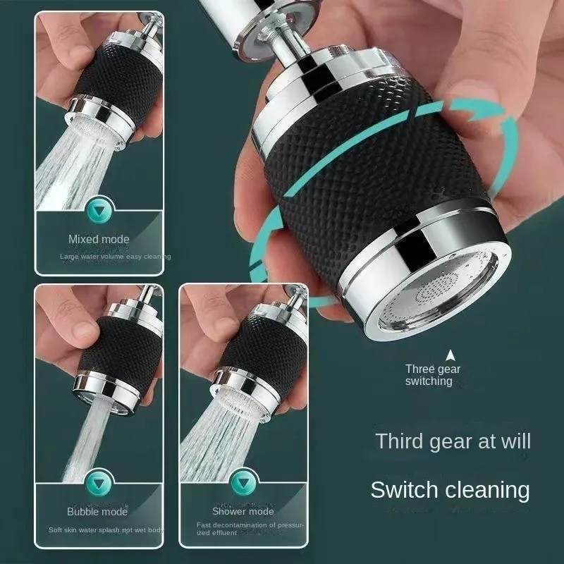 3 tryby uniwersalny adapter do kranu kuchennego obrót o 360 stopni przedłużacze filtra do kranu Spray oszczędzanie wody dysza kranowa gadżety kuchenne — zdjęcie 3