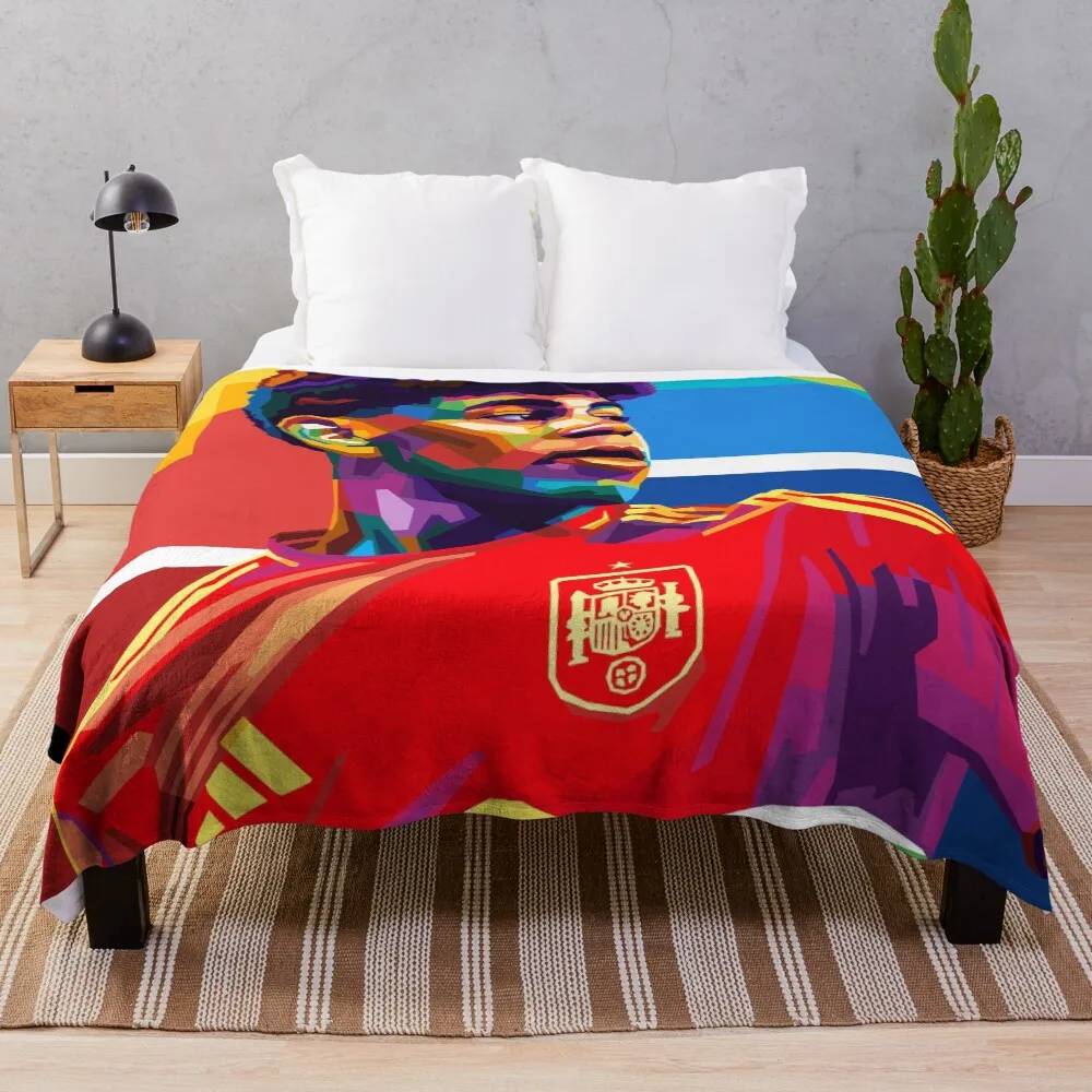 لامين يامال لكرة القدم Wpap الفن رمي بطانية مخصصة لينة أفخم منقوشة البطانيات