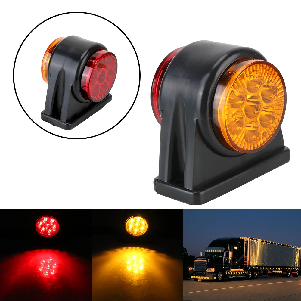 

For Truck Lorry Trailer 14 LED Side Marker Light Truck Lamp Indicator Lamp Yellow Red Turn Signal Clearance Light