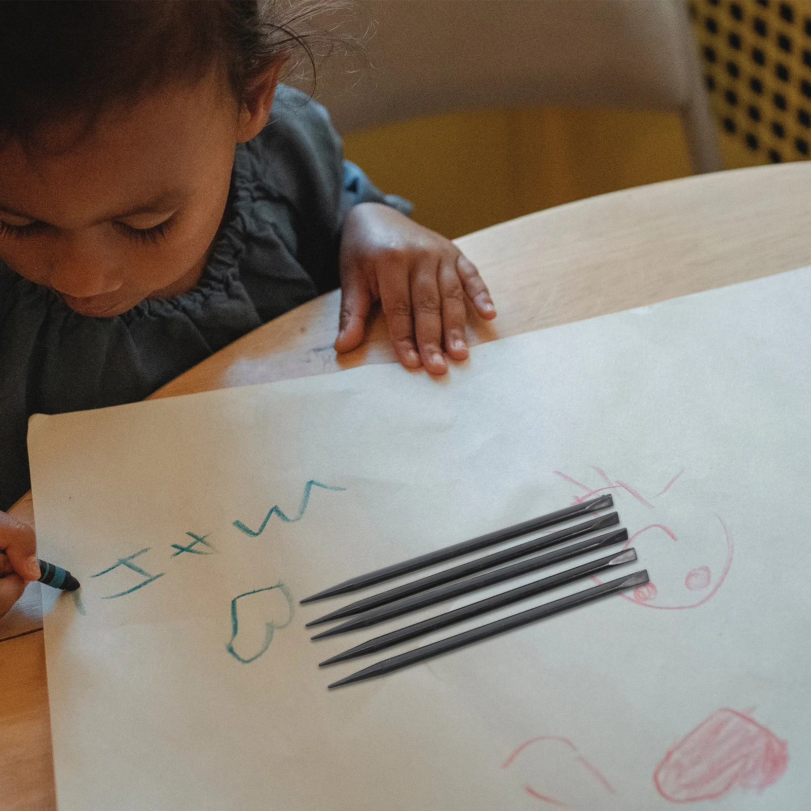 5Pcs Scratch Painting Pen Set for Kids Art Painting Tools Scratch Paper Drawing Supplies Creative Coloring Pens