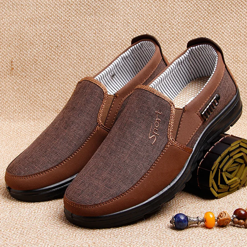 Canvas Shoes Men Classic Loafers Men Casual Shoes Breathable Walking Flat Men Shoes Sneakers Plus Size 2023