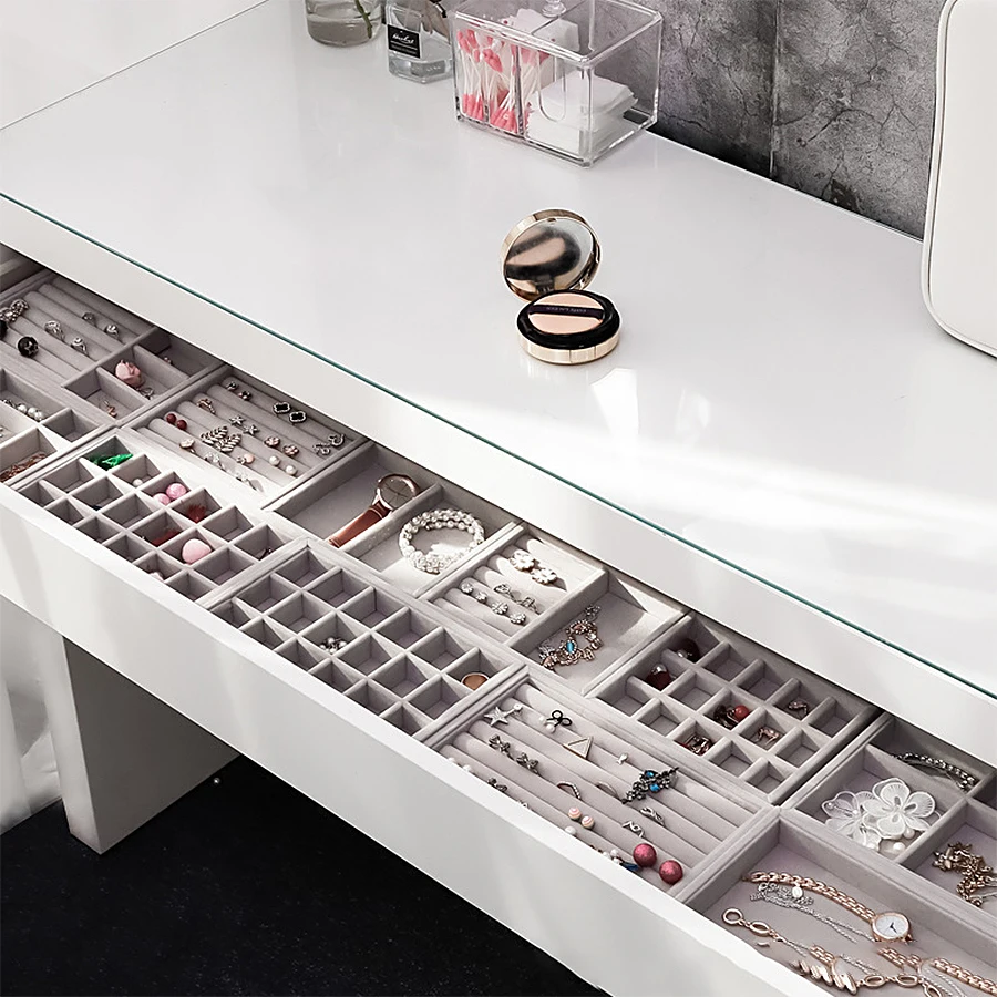 1pc, Flocking Jewelry Box Jewelry Tray, Suitable For: All Kinds of Jewelry Storage. image 2