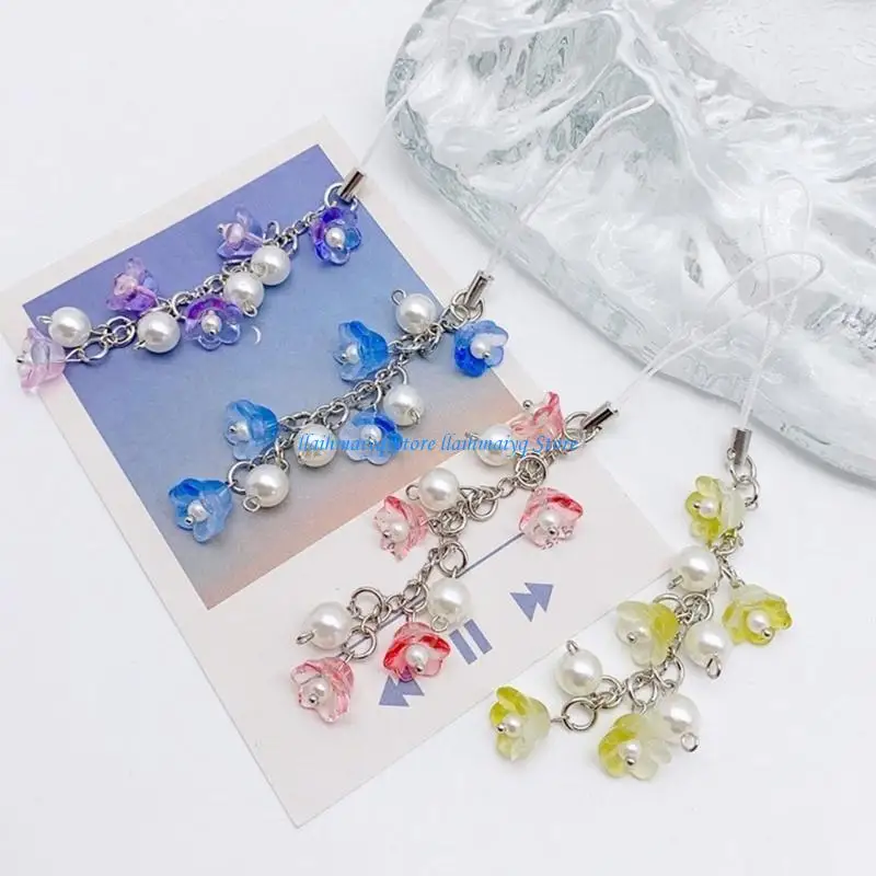 573B Flower Phone Charm Camera Pendant Lilys of the Valley Pendant Bag Accessory