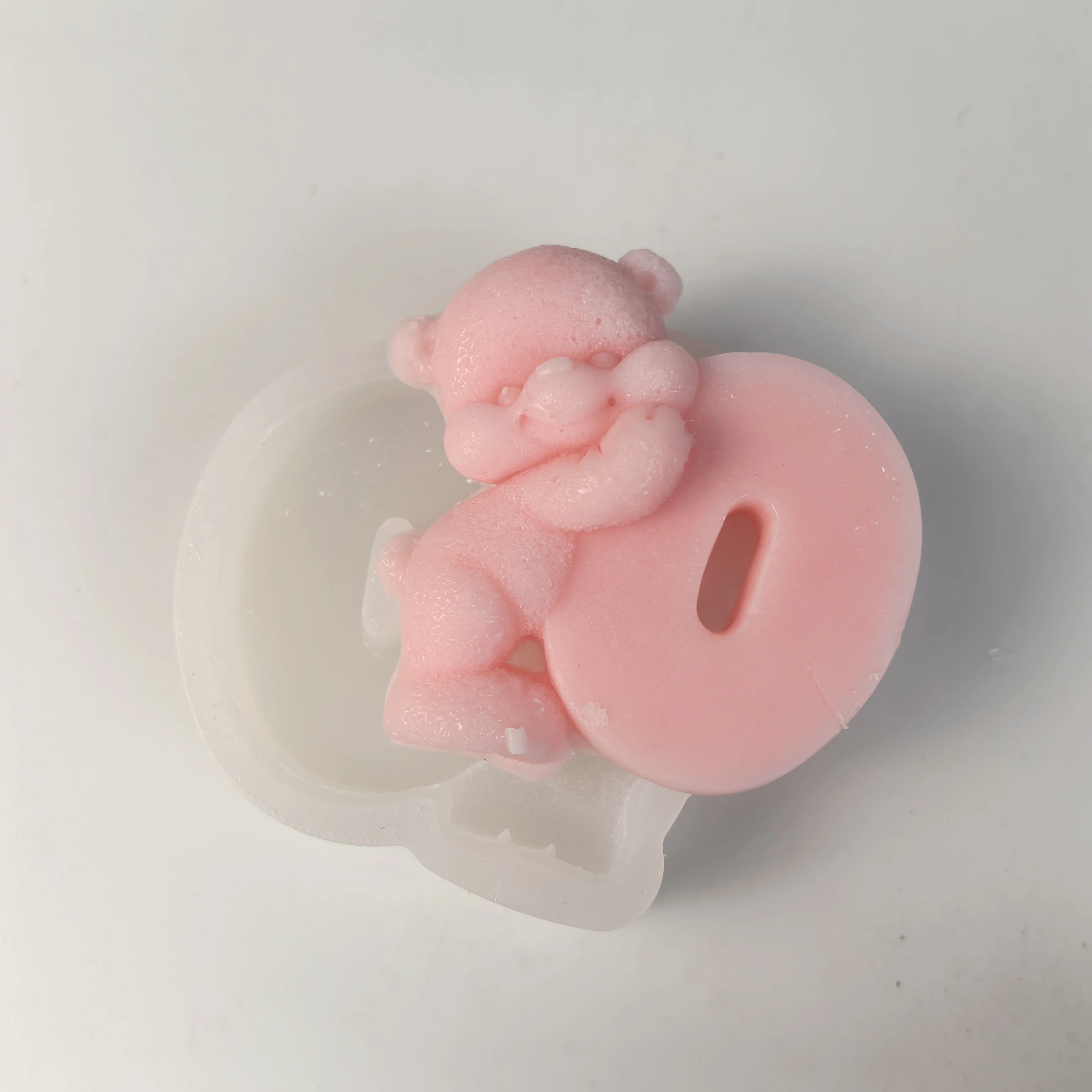 

2D Bear & Number Silicone Molds Cute Animal Shape Cookies Mould Chocolate Candle Mold Soap Molds Clay Resin Moulds