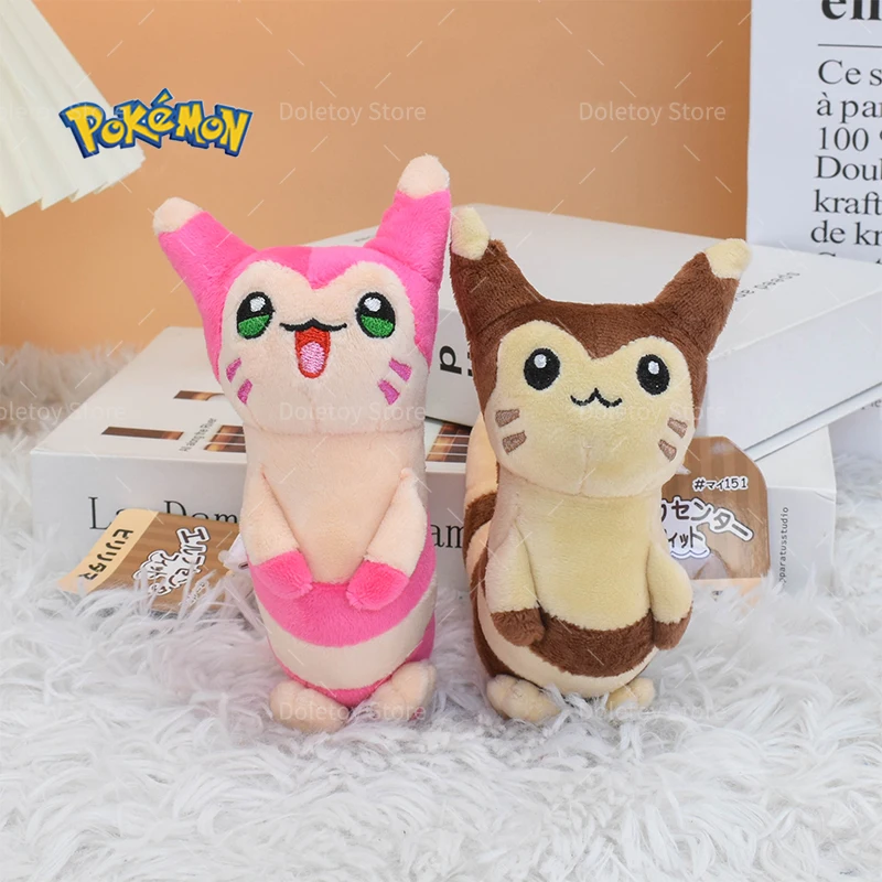 5 verschiedene Pokémon Furret Plüschtiere, niedliche glänzende Furret Plüschpuppe, weiche Cartoon-Anime-Elfenpuppe, Geburtstagsgeschenk für Kinder – Detail 6