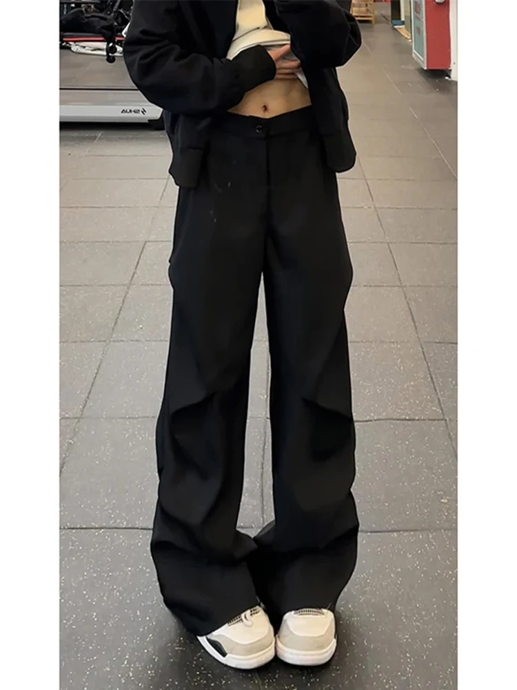 

Bla Pleated Bell Bot Men's Pants Casual Slimming Knife Umbrella Soldier Trousers CleanFit High Waist Zipper Fly