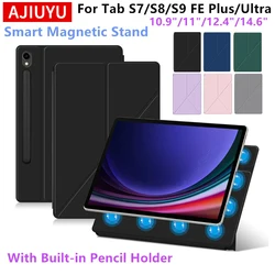 Magnetic Case For Samsung Galaxy Tab S9 S10 FE S7 S8 Plus S9FE S7FE S9+ S8+ S8 S9 S10 Ultra Talbet Stand Smart Shell Cover Cases