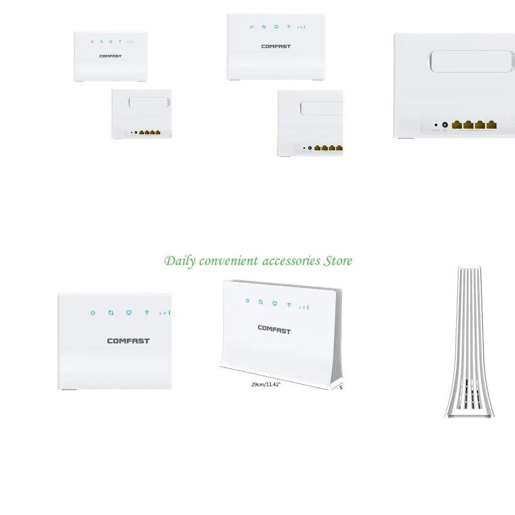 

97QB WiFi Router,Portable CF-ER10 Dual Band 4G LTE Modem Router with Card Slot WiFi Mobile Hotspot for Travel