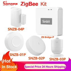 Sonoff Zigbee Bridge-P Zigbee 3.0 Gateway Hub SNZB-01P SNZB04P Temperature Humidity Door/Window Motion Sensor Smart Home eWelink