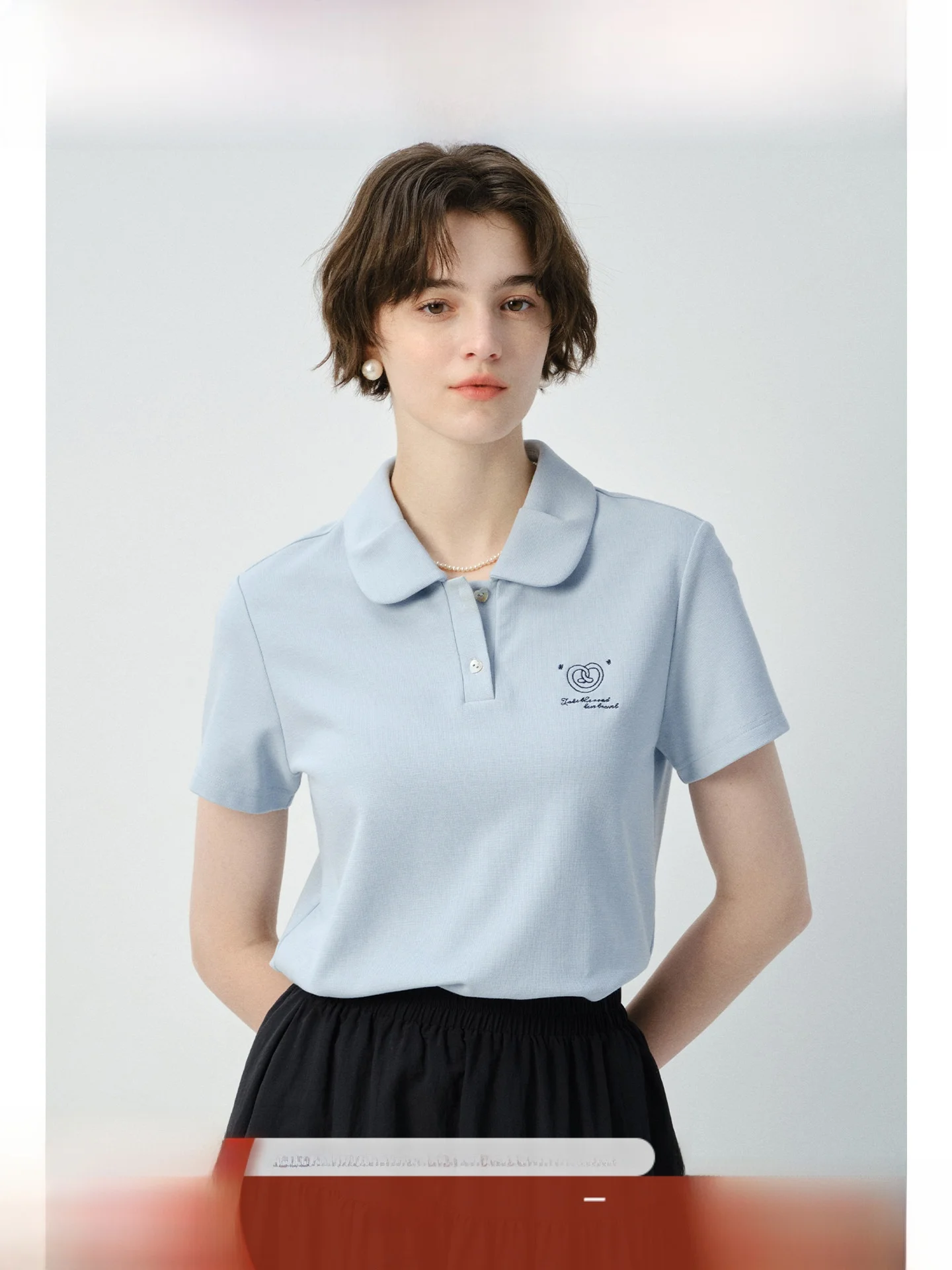 

Женская футболка больших размеров с вышивкой, короткий рукав, повседневный топ с высокой талией, летний модный комплект и брюки.