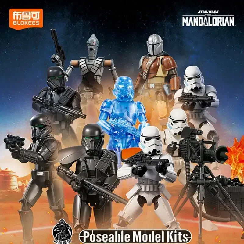 Original Blokees Star Wars The Mandalorian GV01-GV03  Ahsoka Din Djarin IG-11 Grogu Darth Vader Kits Action Figure Model Toy