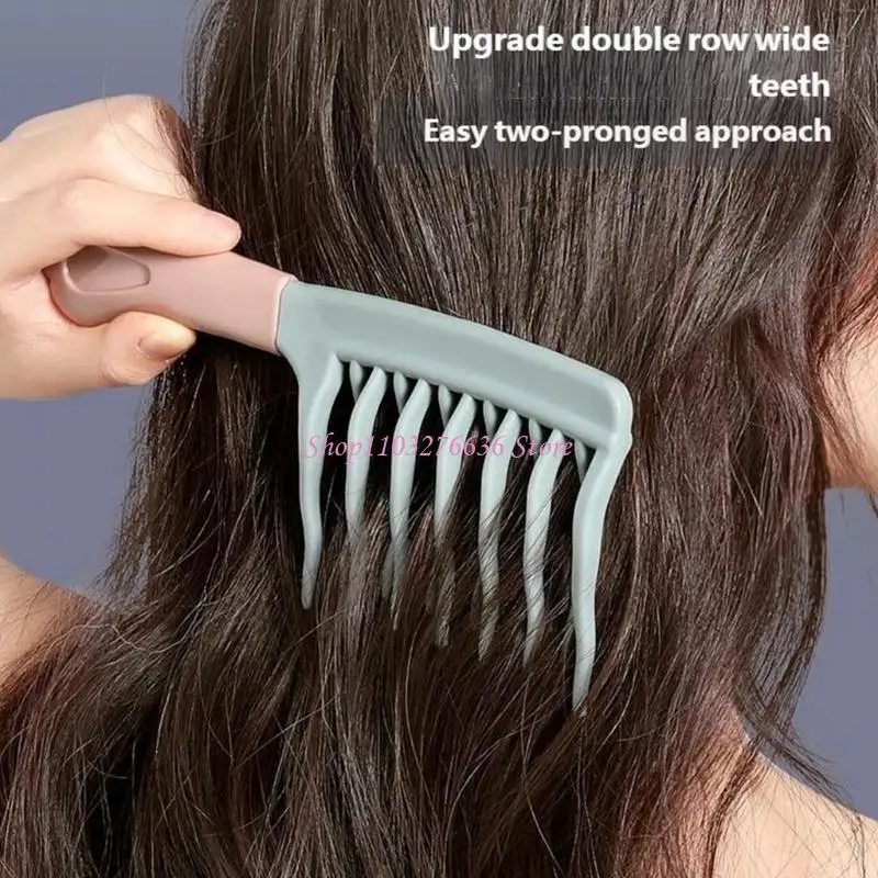 R6FD Double Row Waved Teeth Infant Comb Massager Brush for Gentle Hair Detangling and Safe PP Construction for Daily Care