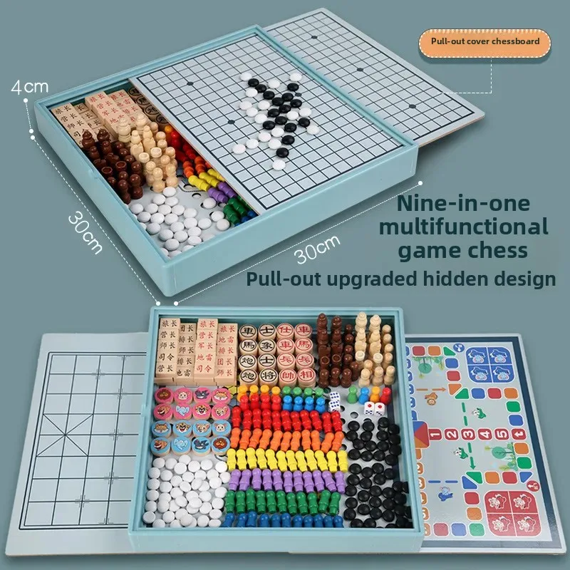 لعبة الداما التعليمية الخشبية للأطفال، لعبة الشطرنج الطائر، عيون جوجلي، ألعاب لوحة الشطرنج لطلاب المدارس الابتدائية