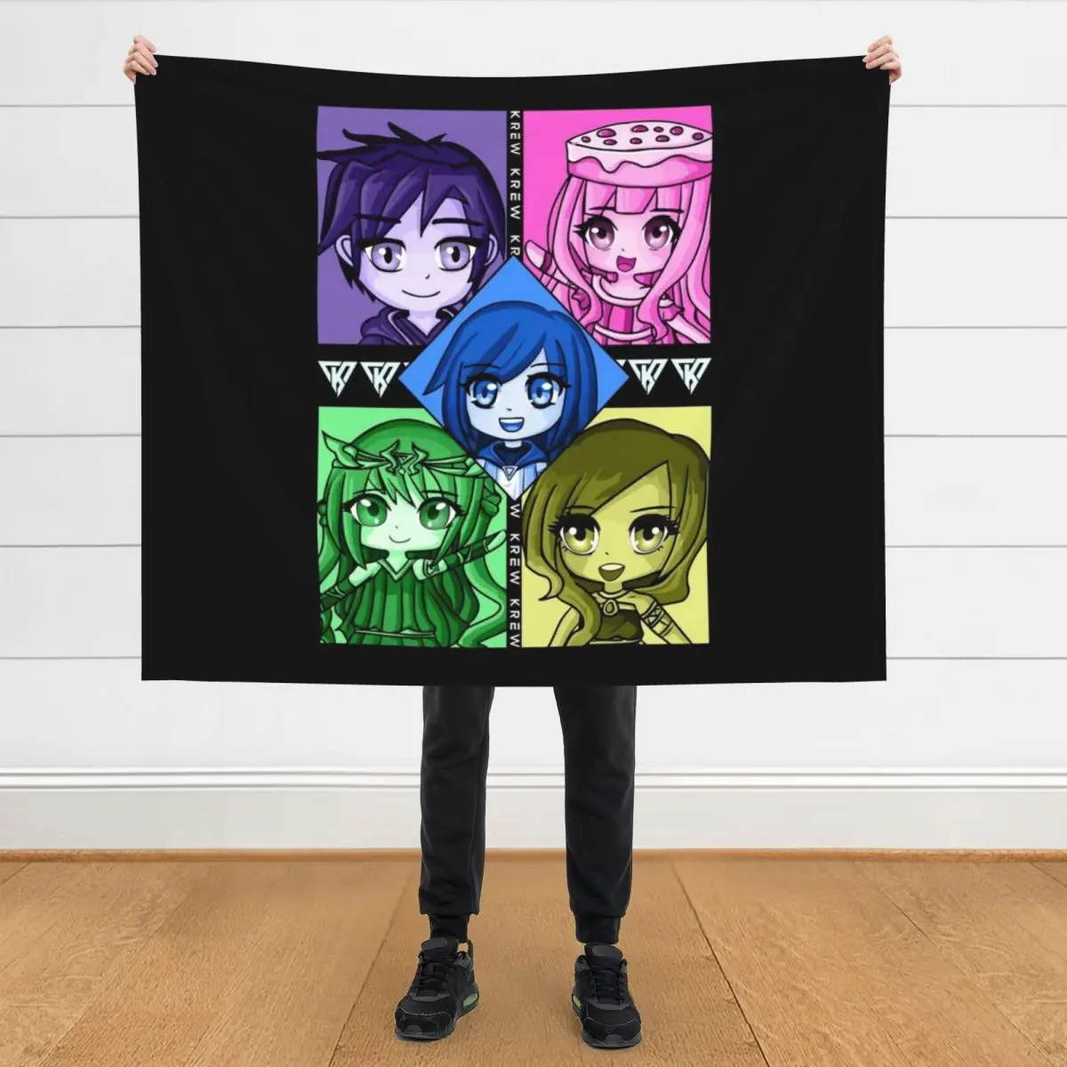 

Aesthetic Funneh Krew Throw Blanket Summer Hairy Hair Blankets