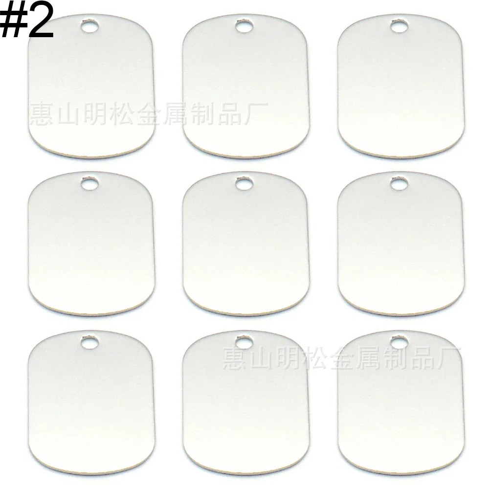 

30 Pcs Aluminum Dog Tag Decorative Craft Pet Tags Blank Stamping Charms Necklace Blanks Engraving Plates Lettering