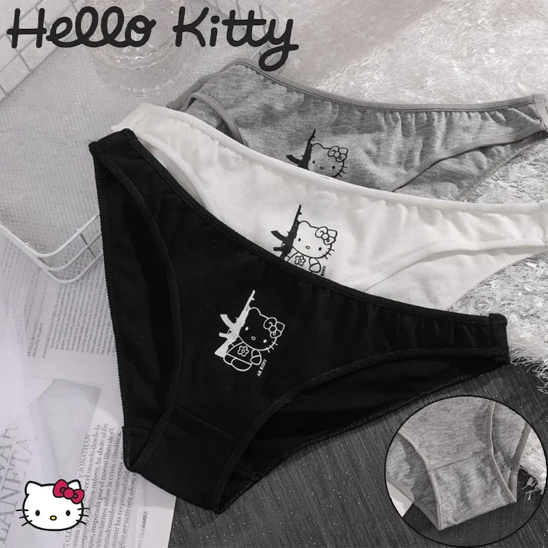 Sanrio Hello Kitty mutandine da donna in cotone Slik intimo femminile mutandine Sexy per slip da donna biancheria intima carina Plus Size Pantys