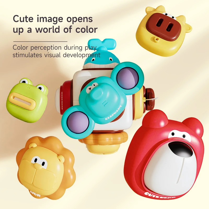 Cute The Bear And Will Sticking Tongue Out Frog Busy Cube Toys Baby Early Education Puzzle Toys Multifunction Fine Motor Toys