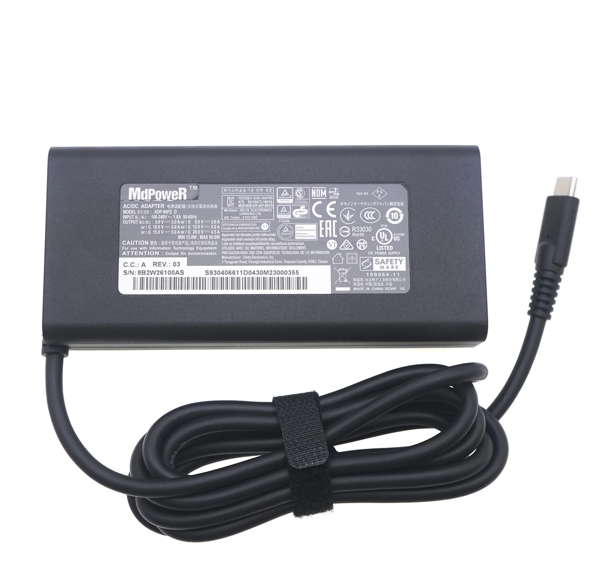 

Адаптер переменного тока ADP-90FE D 90 Вт, 20 В, 4,5 А, USB-C для зарядного устройства MSI Summit E14 A11SCS-088 A11SCST A11SCST-087 E15 A11SCST/GTX1650