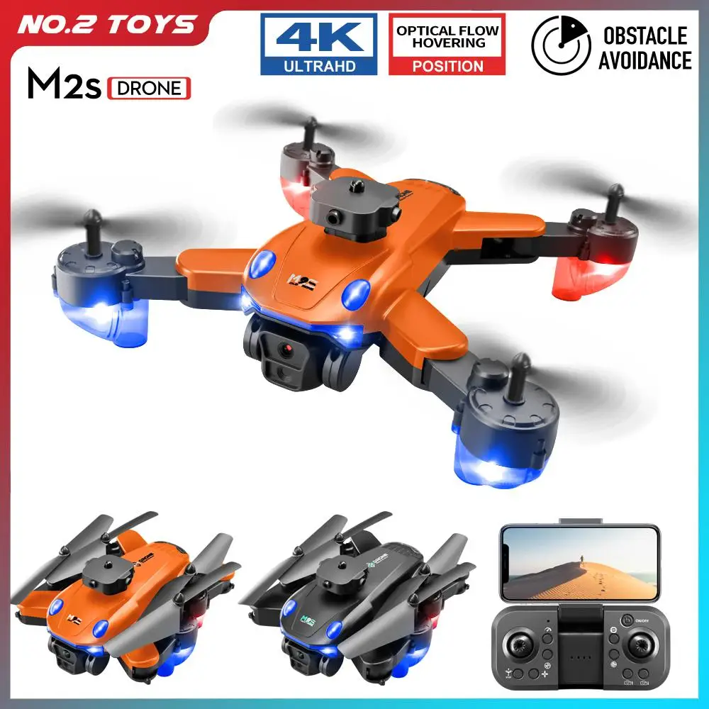 M2S Remote Control Drone Optical Flow Positioning UAV WIFI FPV 8K Dual Camera Quadcopter Obstacle Avoidance RC Aircraft Drones