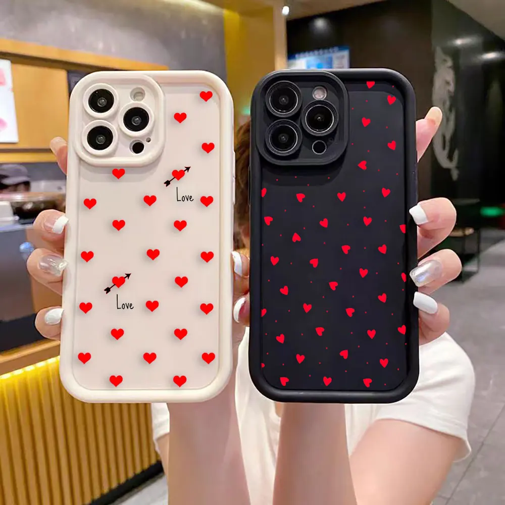 Cute Love Heart Phone Case For Samsung A13 A14 A15 A16 A17 A22 A23 A25 A26 A24 A34 A72 A32 A35 A36 A51 A53 A54 A55 A71 A73 Cover