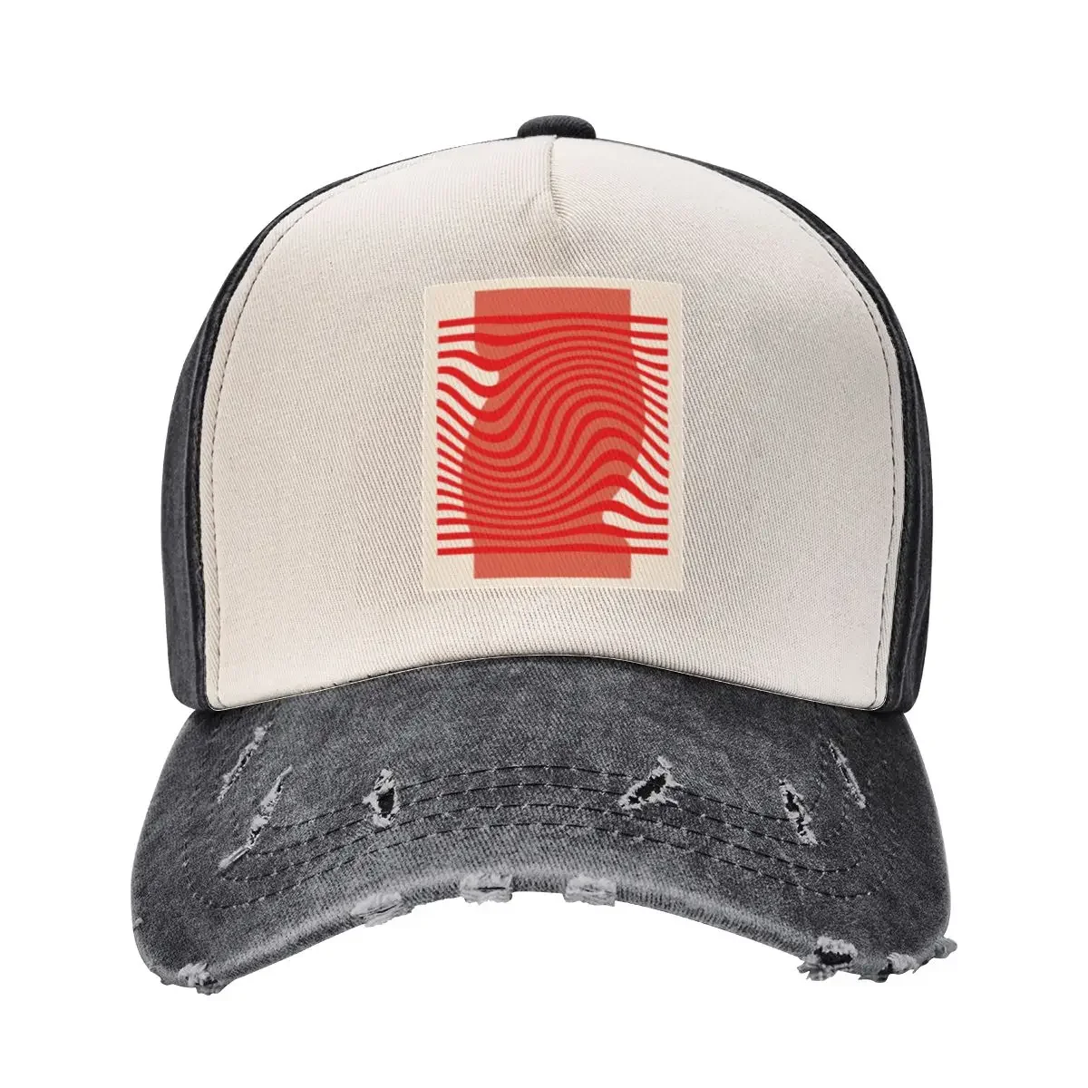 

Bauhaus - Retro / Art Deco architecture discipline from Berlin, Germany - Available in posters, etc - Red Swirl Baseball Cap