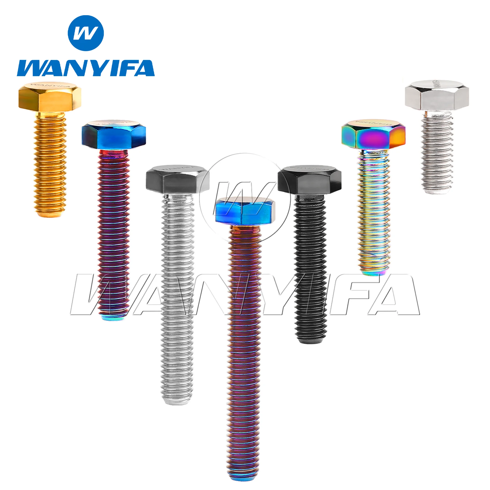 

Wanyifa Titanium Bolt M6/M8X10/15/20/25/30/35/40/45/50/55/60/65/70/75/80Mm Din933 External Hex Screw for Motorcycle