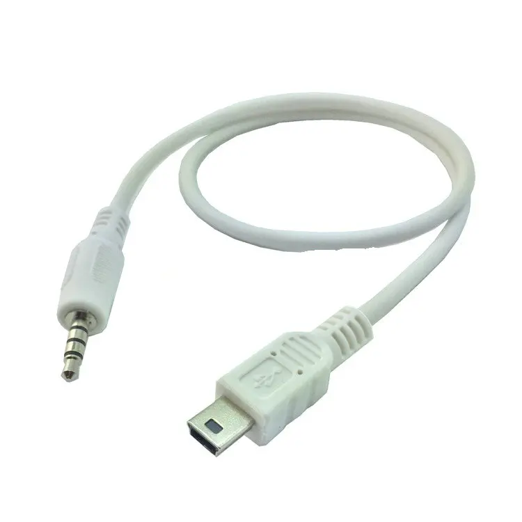 Cable de Audio Mini / Micro USB a auxiliar de 3,5mm, conector macho de 5 pines a macho de 3,5mm, 50cm