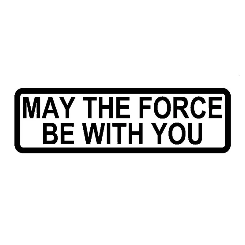 

Car Sticker MAY THE FORCE BE WITH YOUPVC Car Decoration Accessories Sticker Creative Waterproof Sunscreen Black/white,16cm*5cm