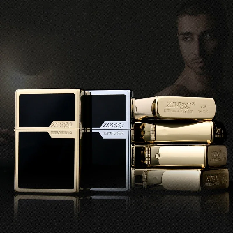 ZORRO Kerosene Windproof Lighter Urban Simple Style Personality Fashion Lighter Cigarette Cigar Accessories Exquisite Gift