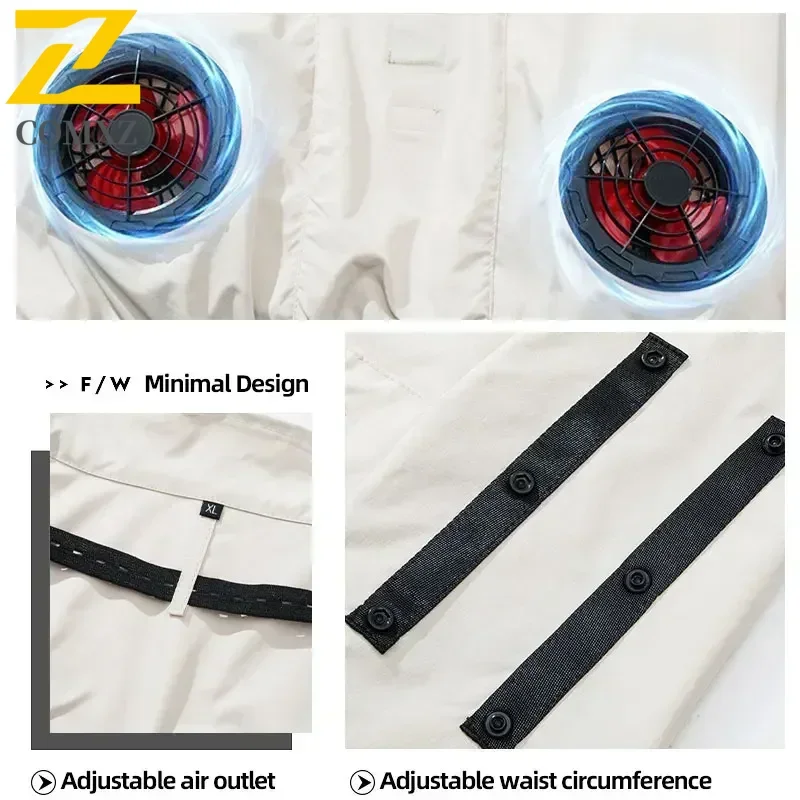 New Jacket Men's Hot Weather Work Fan Coat USB Refrigeration Air Conditioning Clothes Women's Body Cooling Fishing Clothes Vest