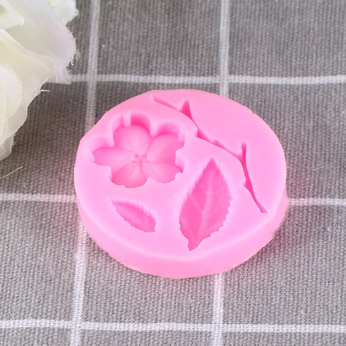 Molde de Silicona con Forma de Rama de Melocotón para Cupcakes, Galletas, Tartas de Queso, Tartaletas de Chocolate, Cubitos de Hielo, Decoración de Pasteles, Flexible