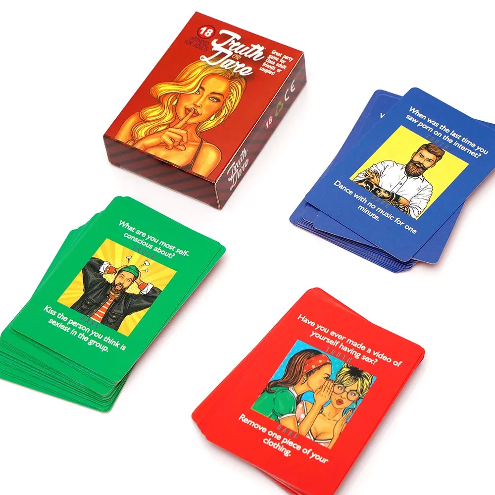 بطاقة الحقيقة أو الجرأة 100 سؤالًا لعبة الحفلات الممتعة للبالغين أو هدية شقية للأزواج الذين يعانون من جريئة فرحان وحقائق رهيبة #1