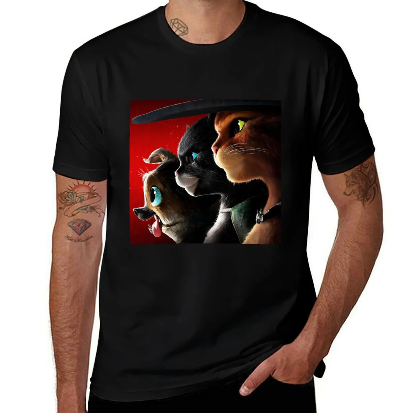

Puss in Boots The Last Wish T-Shirt cotton t shirt man t shirt men 100% cotton luxury brand T-Shirt