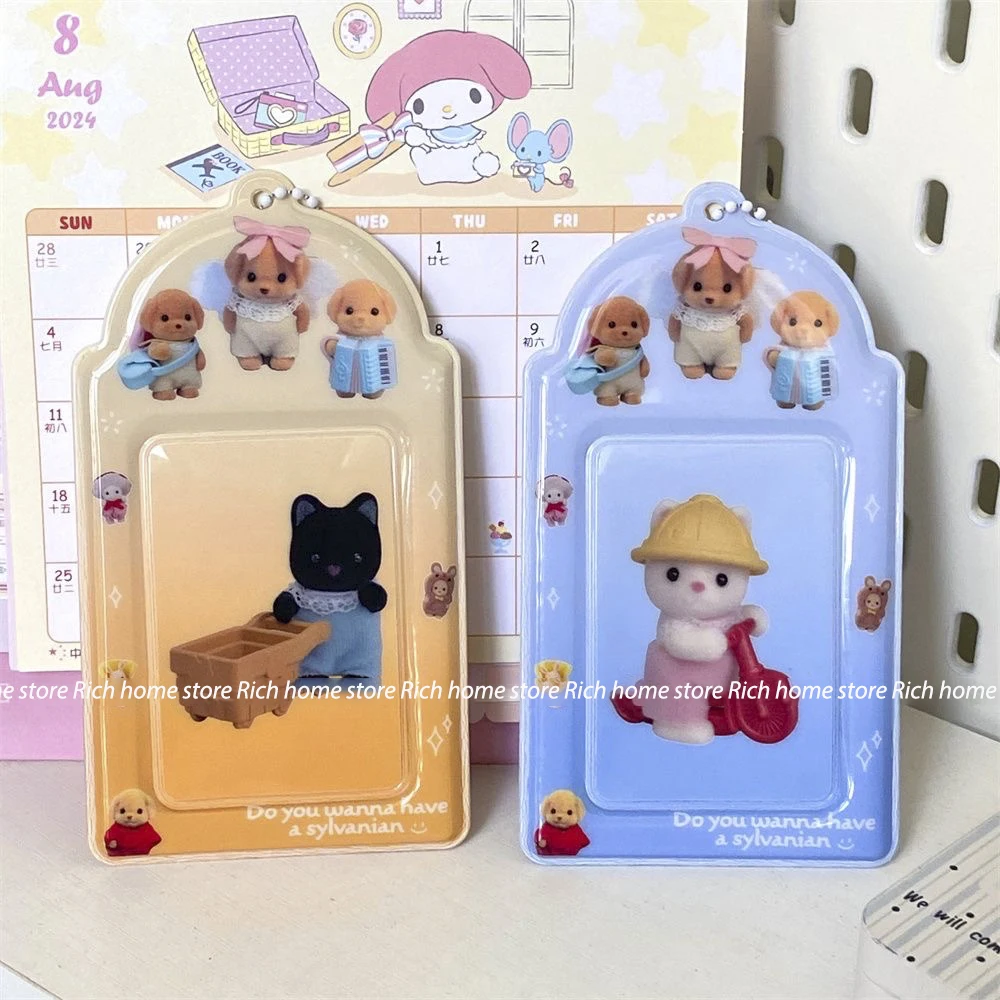 Sylvanian Families ID Card Hodler Calico Critters Carton Photo Pendant Anime Bag Accessories