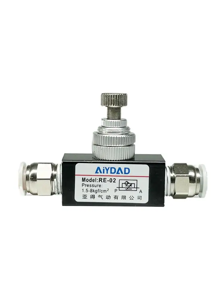 Pneumatic Components Air Flow Regulating Control Valve RE-01-02-03-04 Trachea Speed Regulating Valve One-Way Restrictive Valve