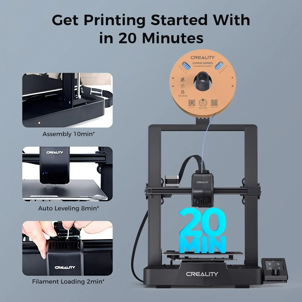 Ender 3 V3 SE Printer Upgraded Visual UI Auto Filament Loading and Unloading, Sprite Direct Extruder CR Touch Auto Leveling Dual