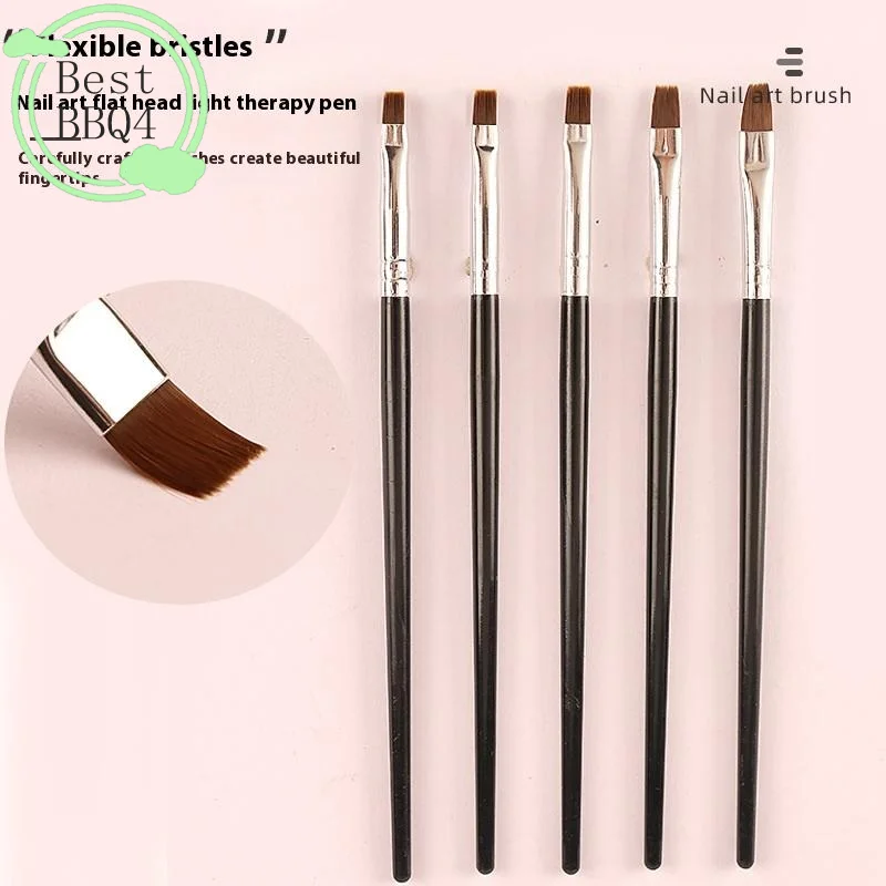 

(BBQ4)5Pc Dental Resin Brush Pens Porcelain Teeth Reshaping Nylon Dentistry Adhesive Composite Cement Tool Nail Art Painting