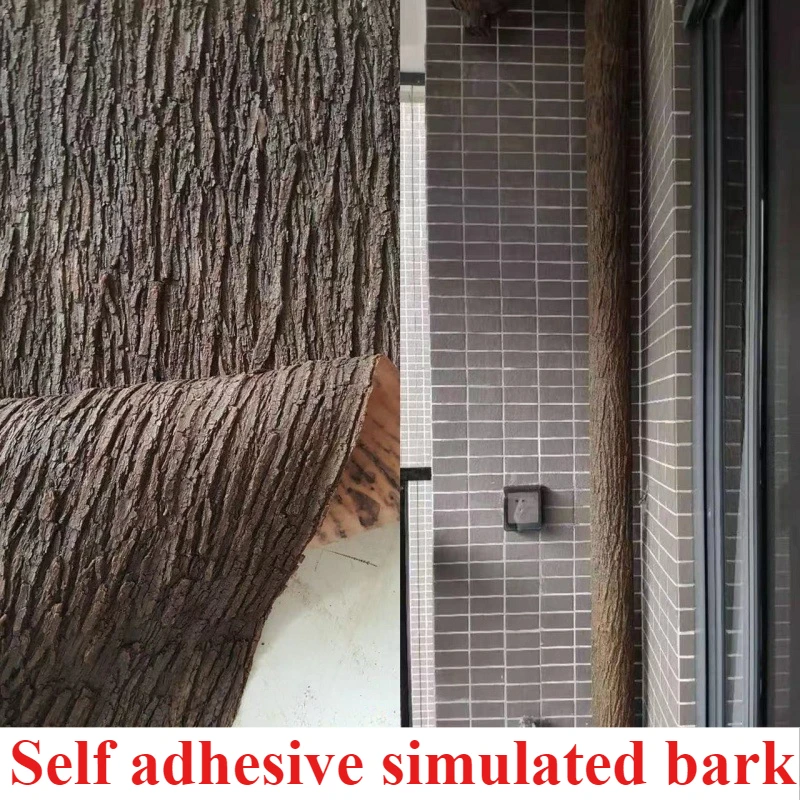 

Simulated Bark Landscaping Pipe Lamp Post Wall Column Pillar Decoration Garden Home Artificial Silicone Tree Bark Ornament
