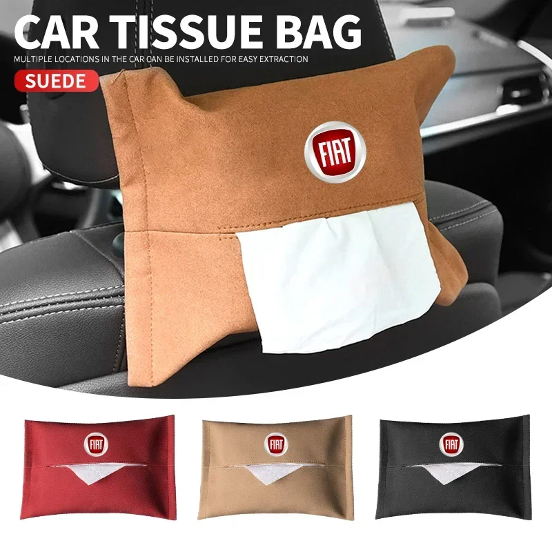 

Автомобильная подвесная коробка для салфеток на спинку сиденья, бумажная сумка для хранения салфеток для Fiat 500 Abarth Grande Punto Tipo Panda Ducato Stilo Fiorino Doblo