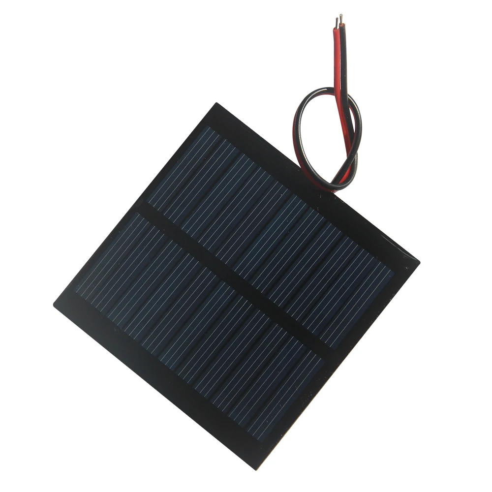 

0.6W 5.5V Polycrystalline Solar Panel Cell Module With Wire Solar Charger For 3.7V -5V Battery Light Solar Toy 65*65MM 10pcs/lot
