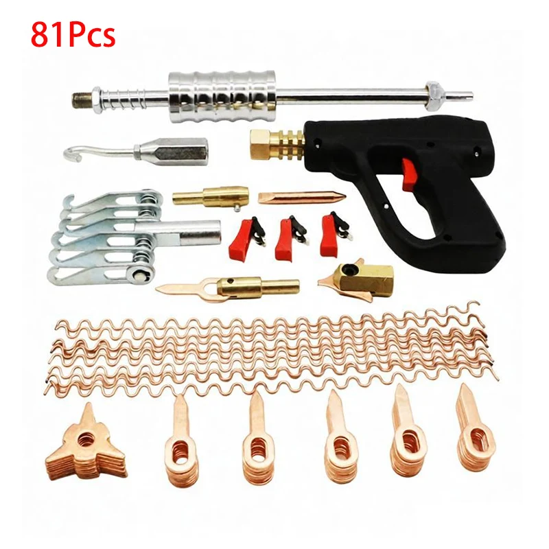 81pcs / 86pcs Car Body Dent Puller Kit Repairing Tools Spot Welding Gun Spotter Hammer Dent Pull Gun Car Repair Tool