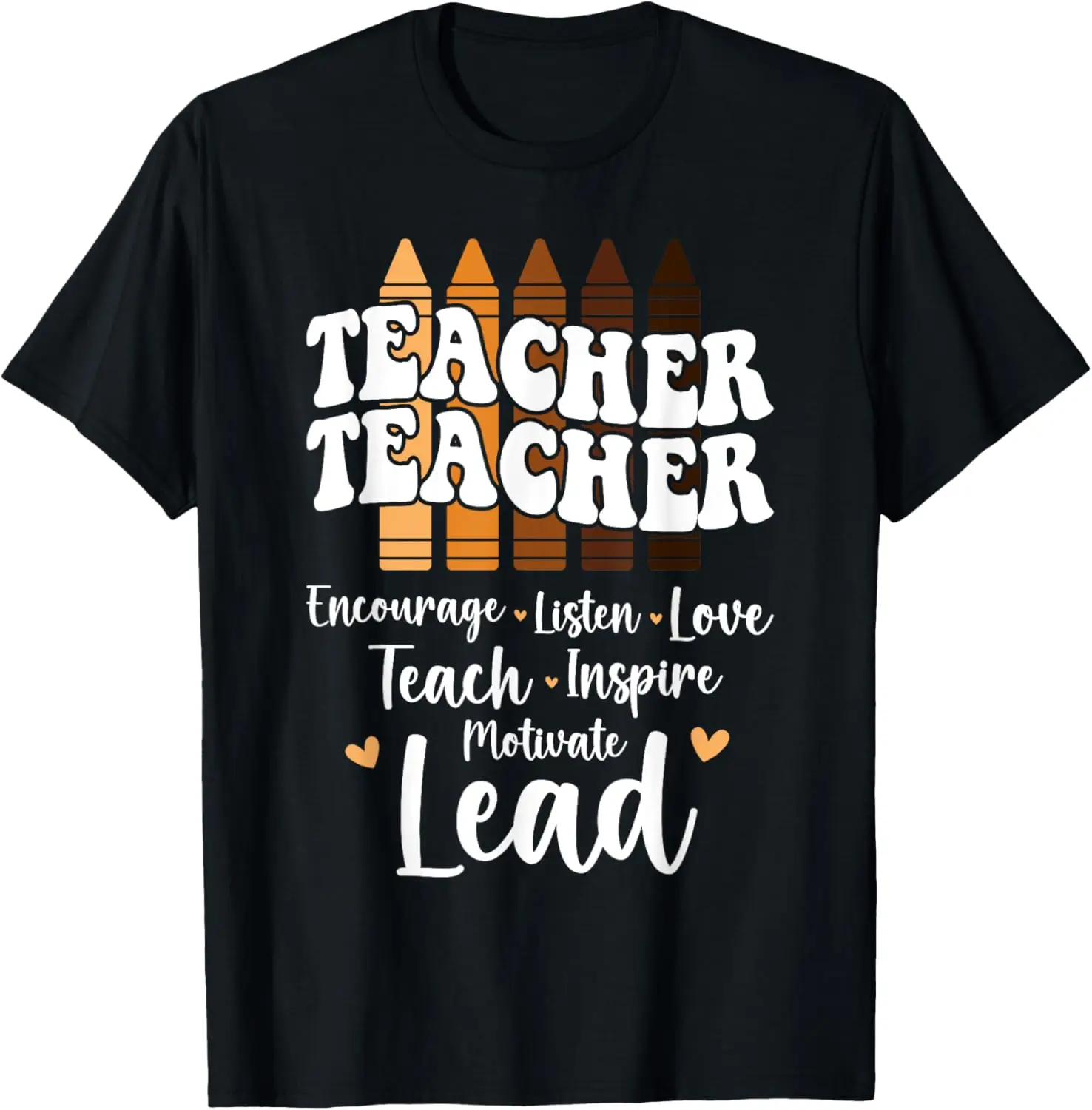 Black Teacher Melanin Crayons Black History Month Teacher T-Shirt