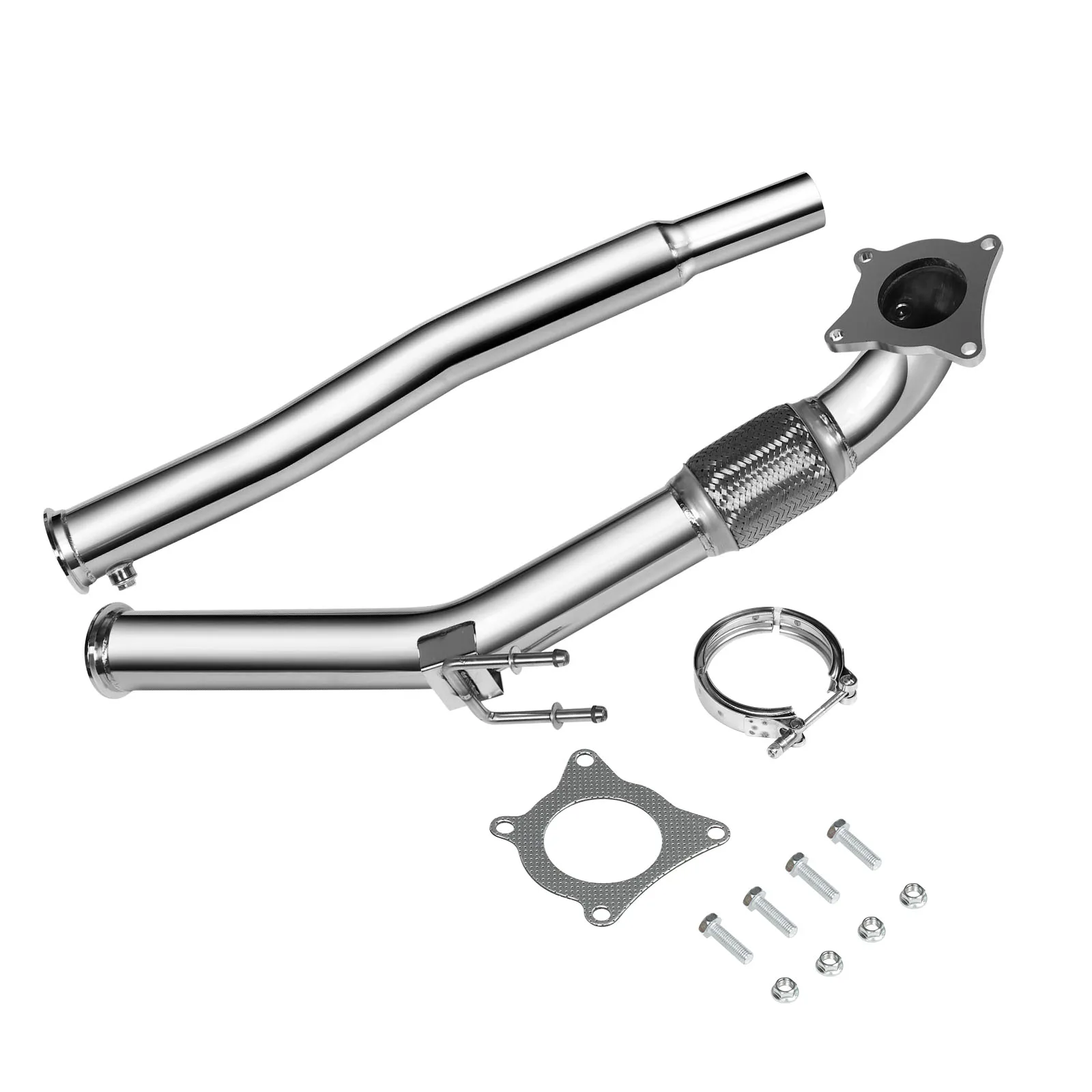 3'' Car Downpipe Exhaust for 07-11 Audi A3 06-07,10 VW Golf GTi Jetta 2.0T Decat Stainless Steel Exhaust System Pipe Kit