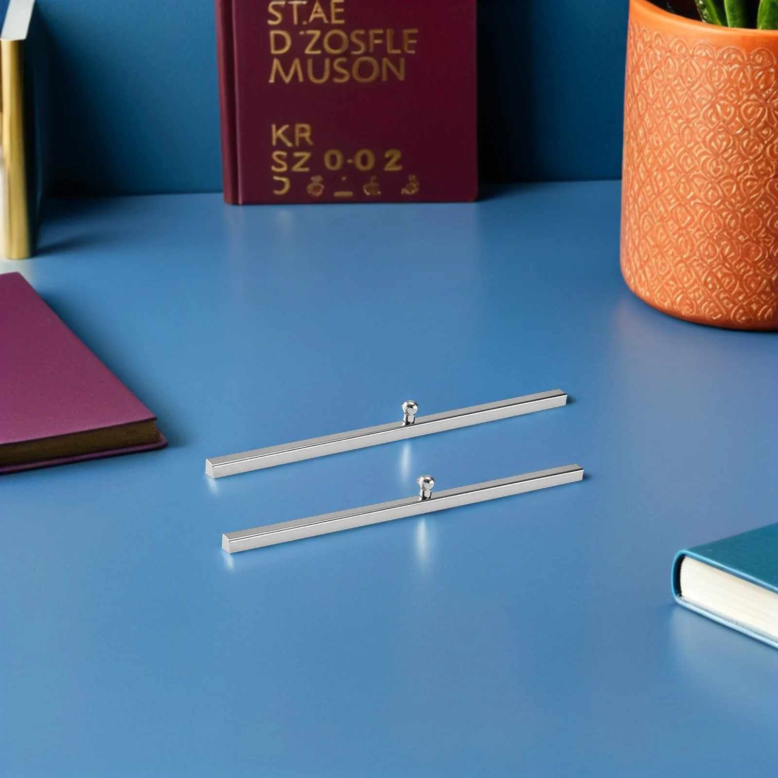 2pcs White Iron Paperweight Stainless Steel Calligraphy Tool Waterproof Corrosion Resistant Brush Rest Drawing Writing Weight