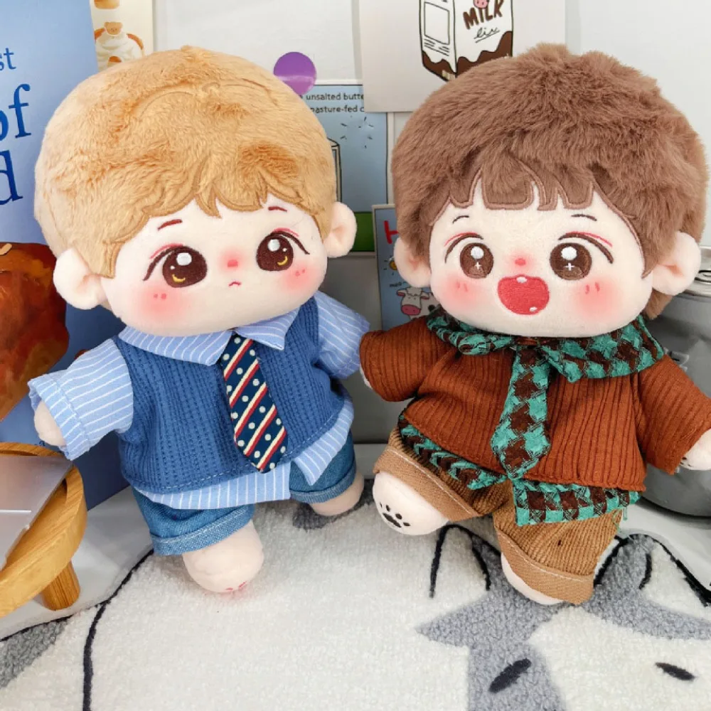 

1 set Sweater Vest 20cm Cotton Clothes Denim Shorts School Uniform Cotton 's Clothes Outfit Mini Clothes Accessories
