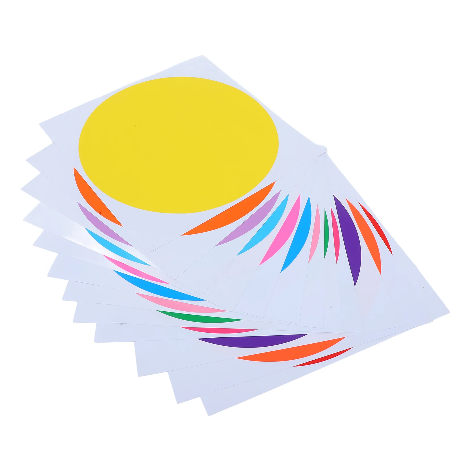 12 Sheets Self-adhesive Message Board Dry Erase Sticker Colored Stickers Dots Round Colorful Child