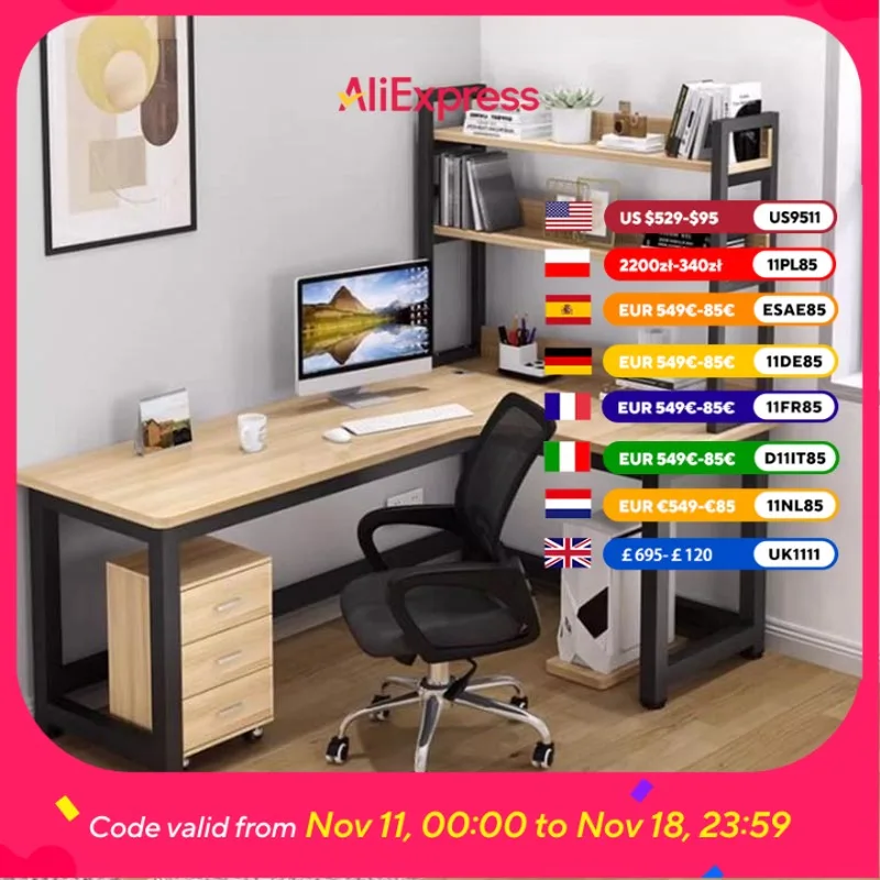 

Modern Home Study Computer Table Office Storage Student Gaming Computer Desks Wooden Drawers Mesa Para Computador Accessories